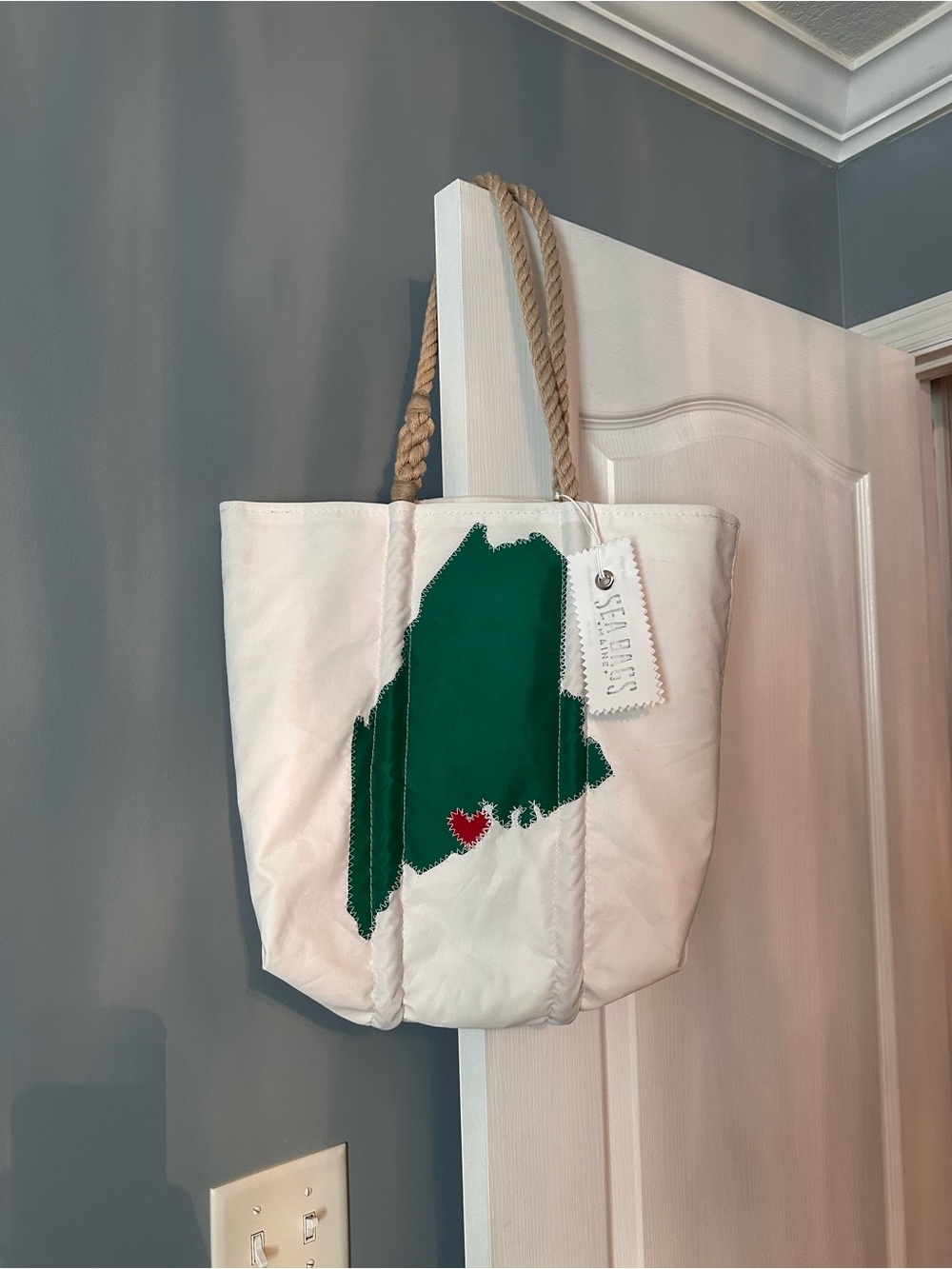 Sea Bags of Maine Heart of Maine Tote Bag-EUC